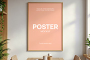 Interior Wooden Frame Poster Mockup, an Advertising Mockup by graphypix (Thumbnail 1 of 4)