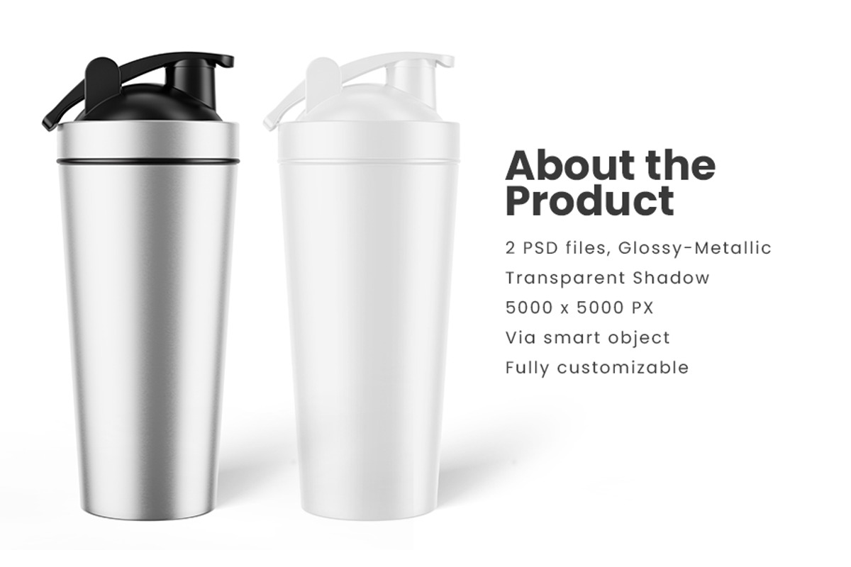 Shaker Bottle Mockup, a Packaging Mockup by AlkStudio (Photo 4 of 5)