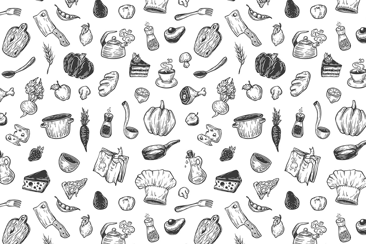 Cooking Time. Kitchen illustrations., a Food Illustration by Olga Olmix (Photo 5 of 8)