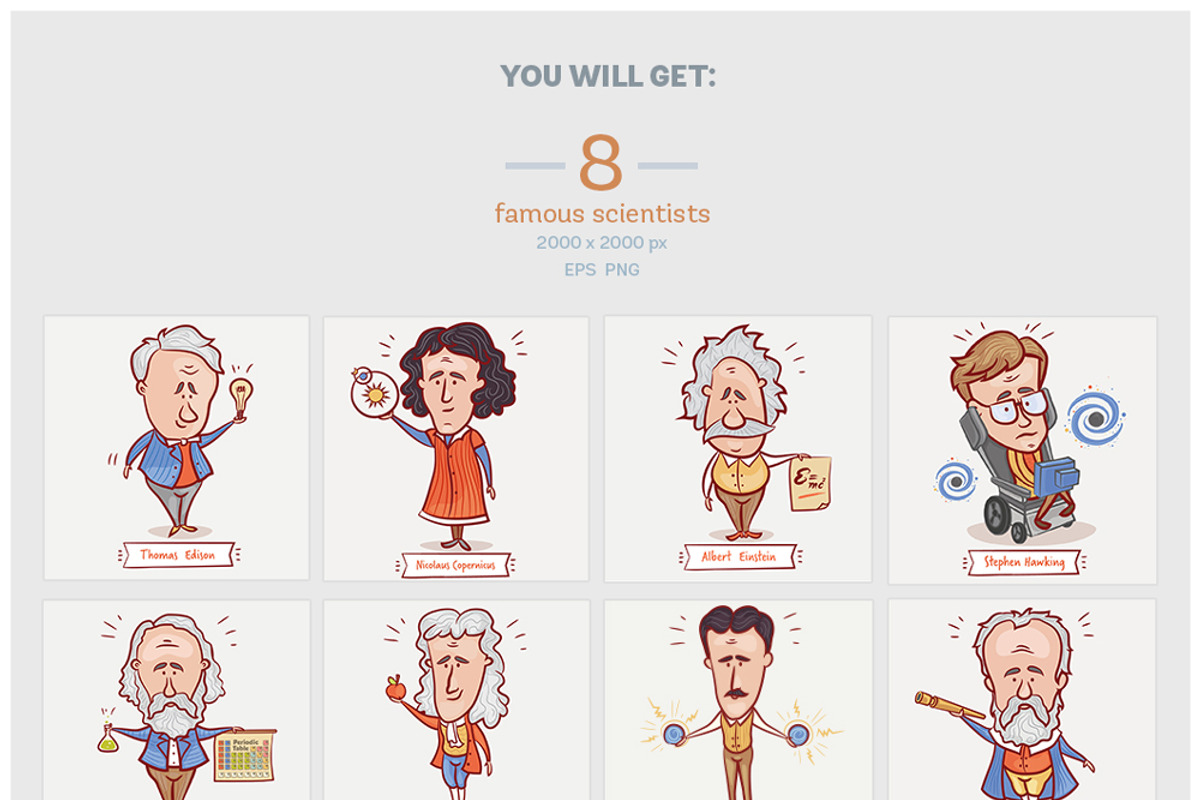 Famous scientists • Volume 1, an Education Illustration by Yeticrab (Photo 3 of 4)