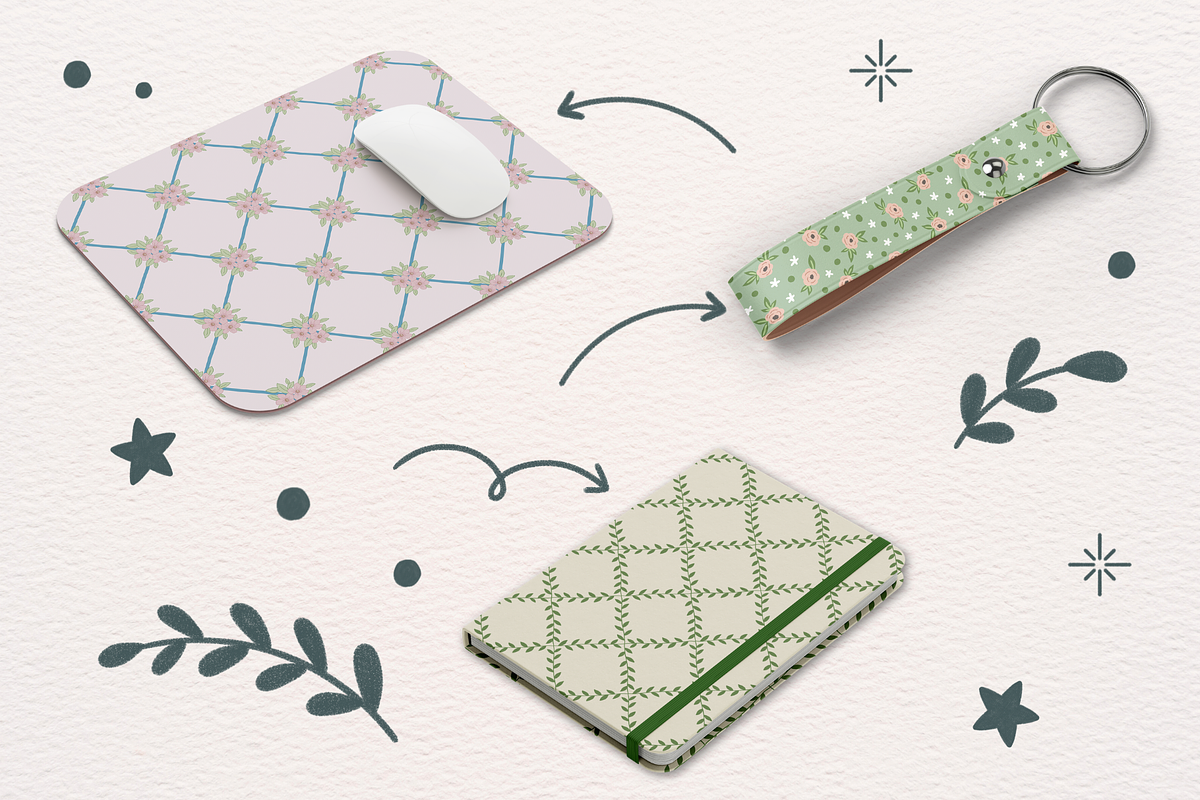 The Floral Mix 01- Seamless Patterns, a Pattern Graphic by Arts And Aura (Photo 6 of 12)