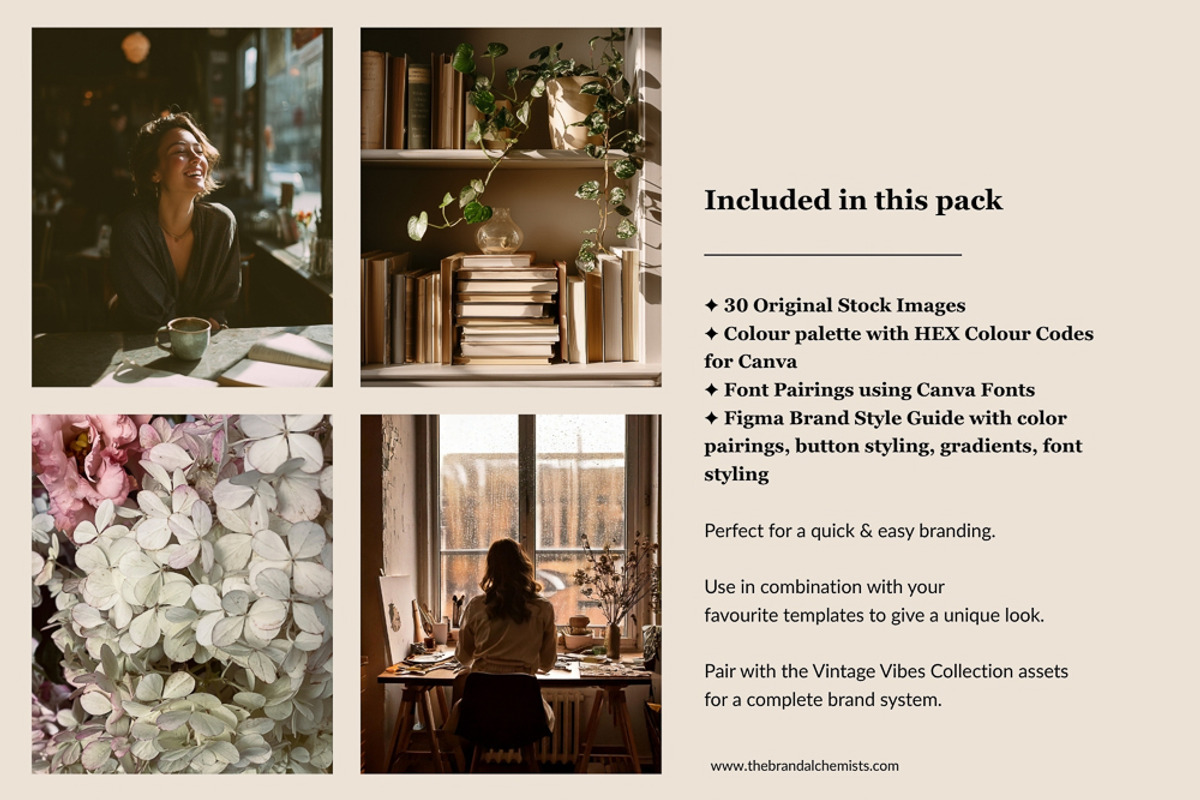 Vintage Vibes Brand System + UI Kit, an UI Kit Template by The Brand Alchemists (Photo 6 of 12)