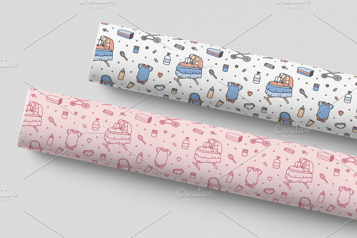 Newborn baby care products, tools, a Healthcare Illustration by Good Studio (Photo 10 of 11)