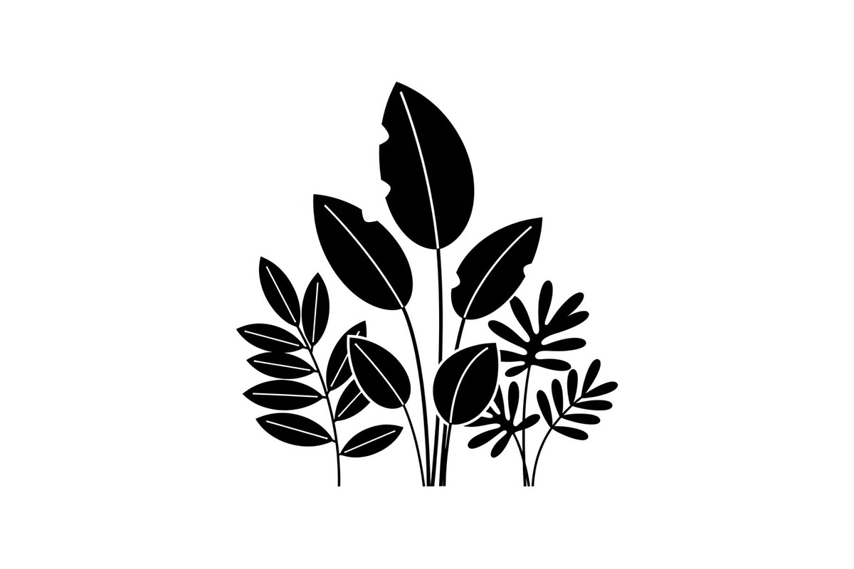 Minimal Botanical Leaf Silhouette Bu, an Illustration by Creativeshirt (Photo 41 of 51)