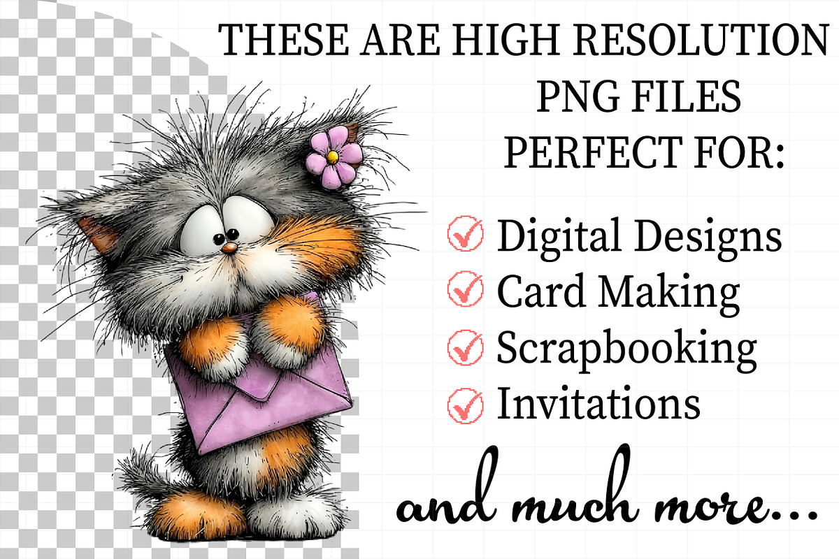 Watercolor Valentine Cat Clipart, an Illustration by Daily.Designs (Photo 2 of 5)