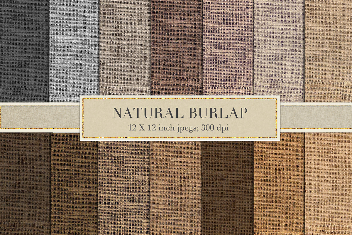 Natural burlap textures, a Texture Graphic by Paper Farms