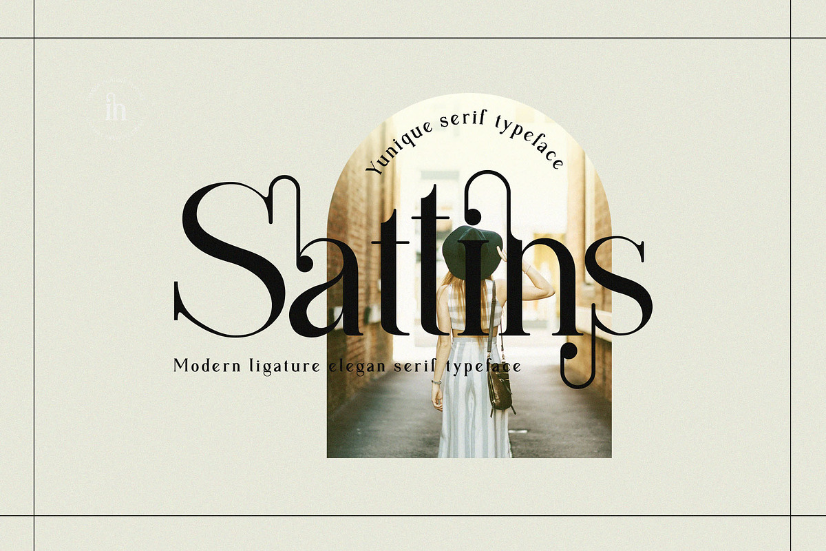 Sattins Ligature Serif Typeface, a Serif Font by Humaira_std (Photo 1 of 13)
