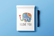 An Elephant In Love. Watercolor., an Animal Illustration by Fairy dreams (Thumbnail 7 of 9)