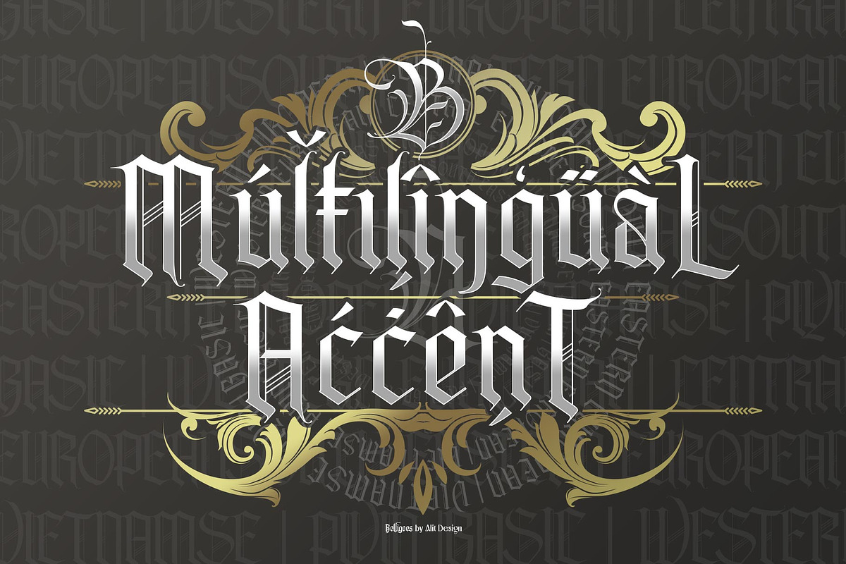Belligoes Blackletter Font, a Blackletter Font by alit design (Photo 14 of 15)