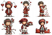 Quirky Valentine Boy Clipart, an Illustration by Daily.Designs (Thumbnail 4 of 7)
