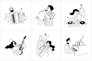 Minimalist Musician Illustrations, an Illustration by Illustraly Design (Thumbnail 6 of 7)