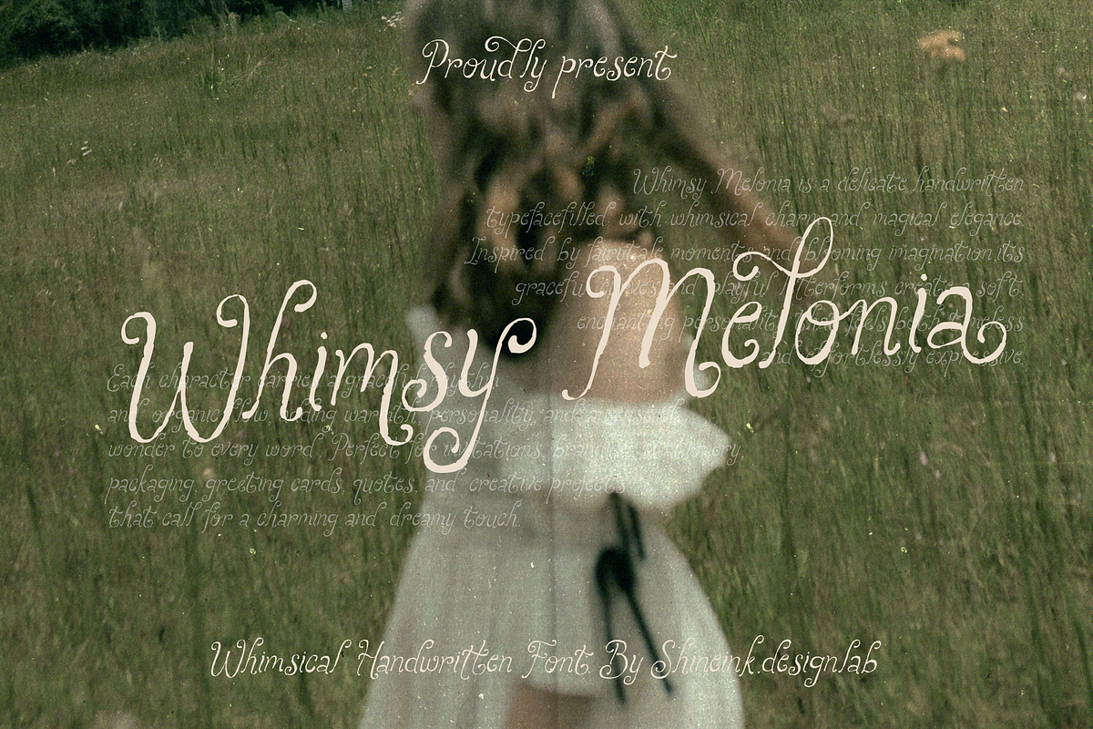 Whimsy Melonia – Whimsical Font, a Handwritten Font by shineink.designlab (Photo 1 of 14)