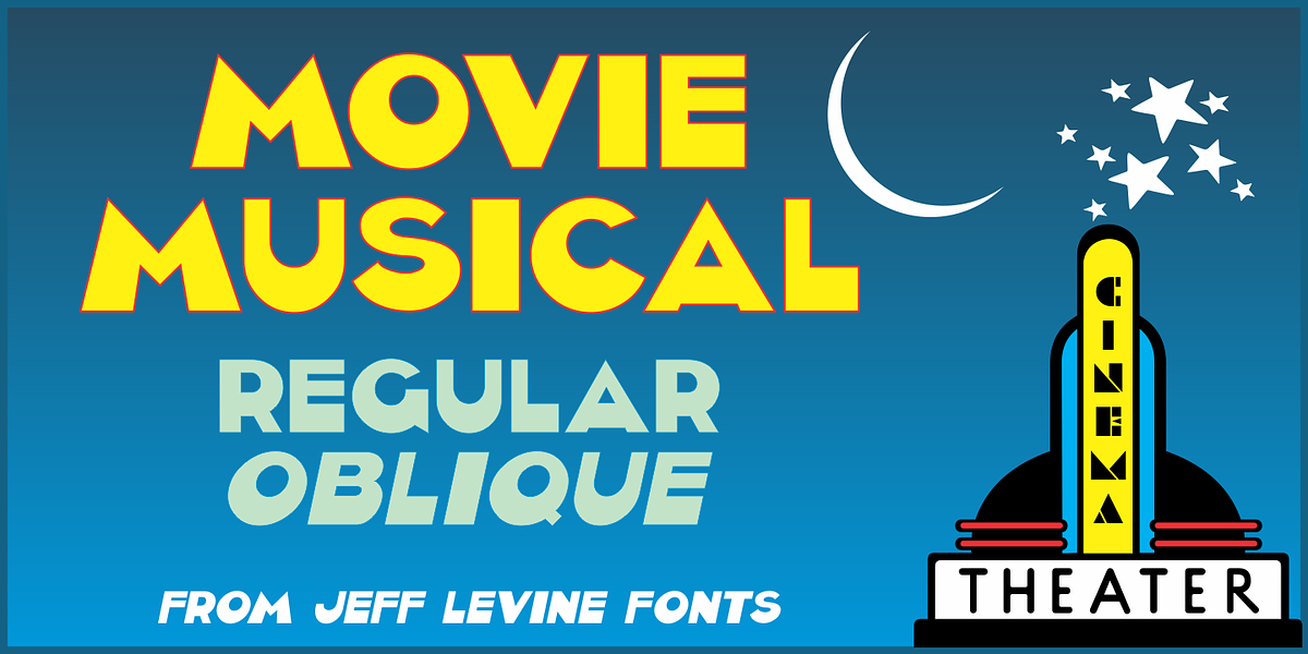 Movie Musical JNL, a Font by Jeff Levine Fonts (Photo 1 of 5)