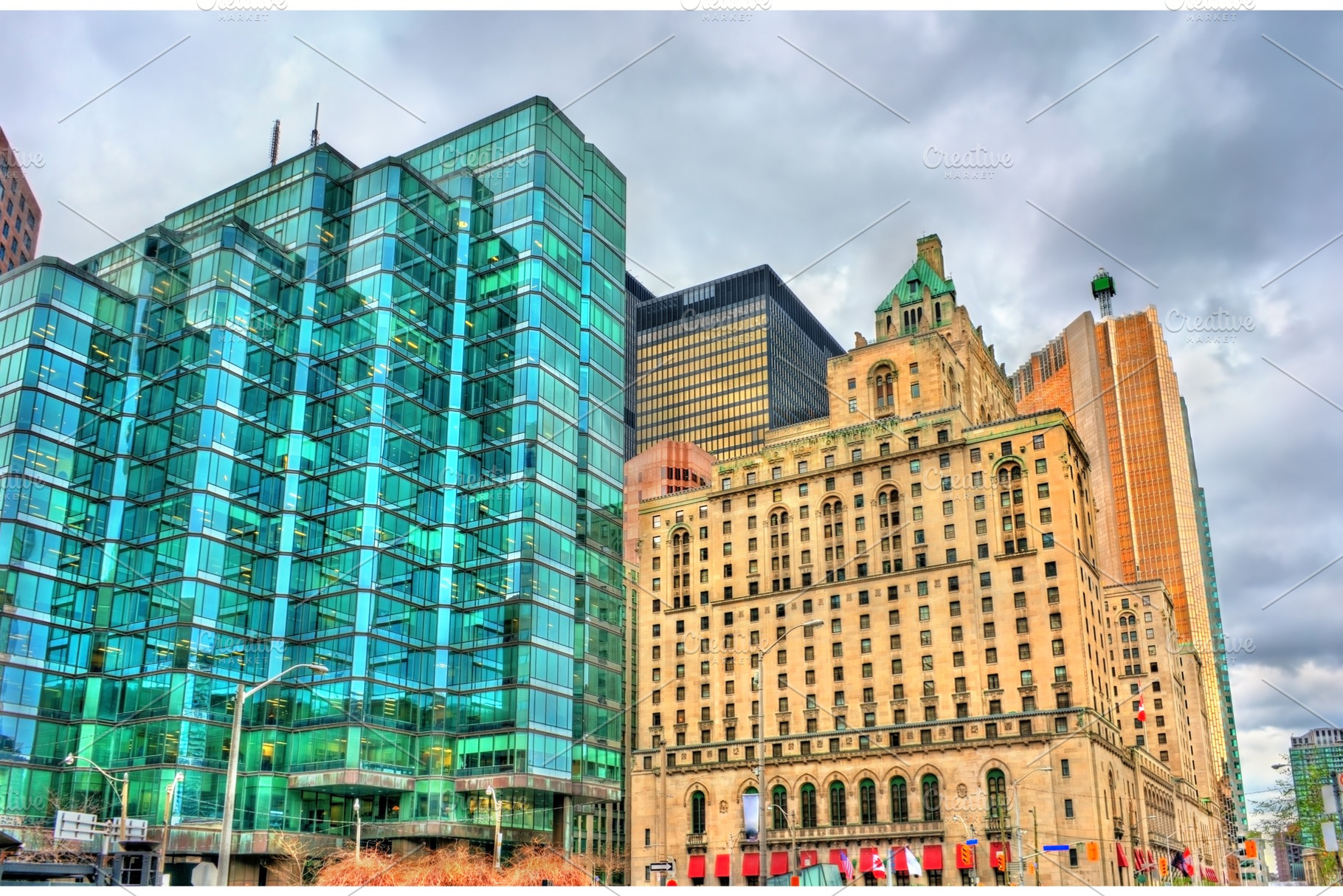 Buildings in downtown toronto canada containing downtown, skyscraper, and, an Architecture Photo by Leonid Andronov