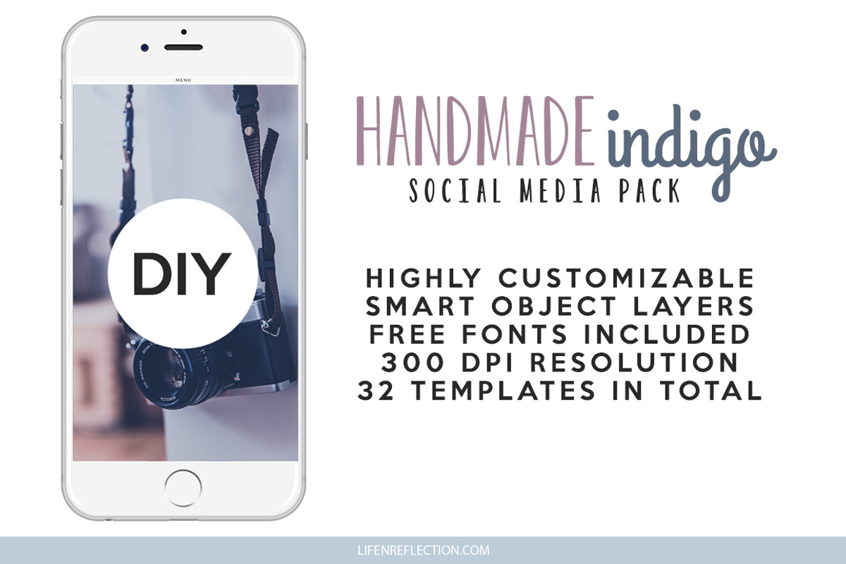 Social Media Pack: HANDMADE indigo, a Social Media Template by lifenreflection (Photo 2 of 3)