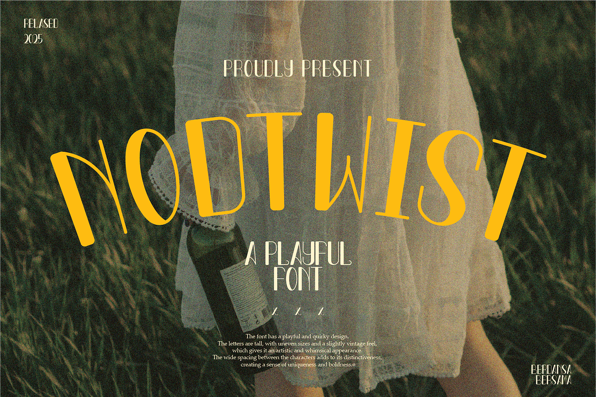 Nodtwist - A Playful Font, a Handwritten Font by Berdansabersama (Photo 1 of 8)