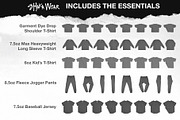 Shaka Wear Essentials Mockup Bundle, a Hoody Mockup by Pixel Sauce™ (Thumbnail 3 of 6)
