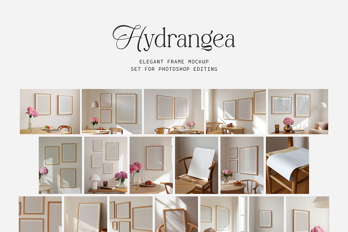 Hydrangea ~ Frame & Poster Mockups, a Household Mockup by The Bambi Collective (Photo 12 of 13)