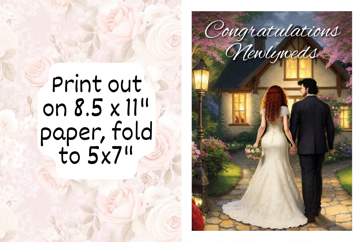 Wedding Printable Card PNG, a Card Template by Pixels N Bows (Photo 3 of 3)