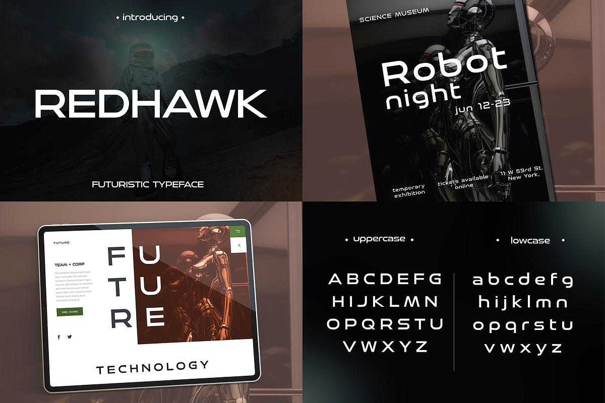 Futuristic Font Bundle - 93 Fonts!, a Sans Serif Font by HipFonts (Photo 5 of 13)