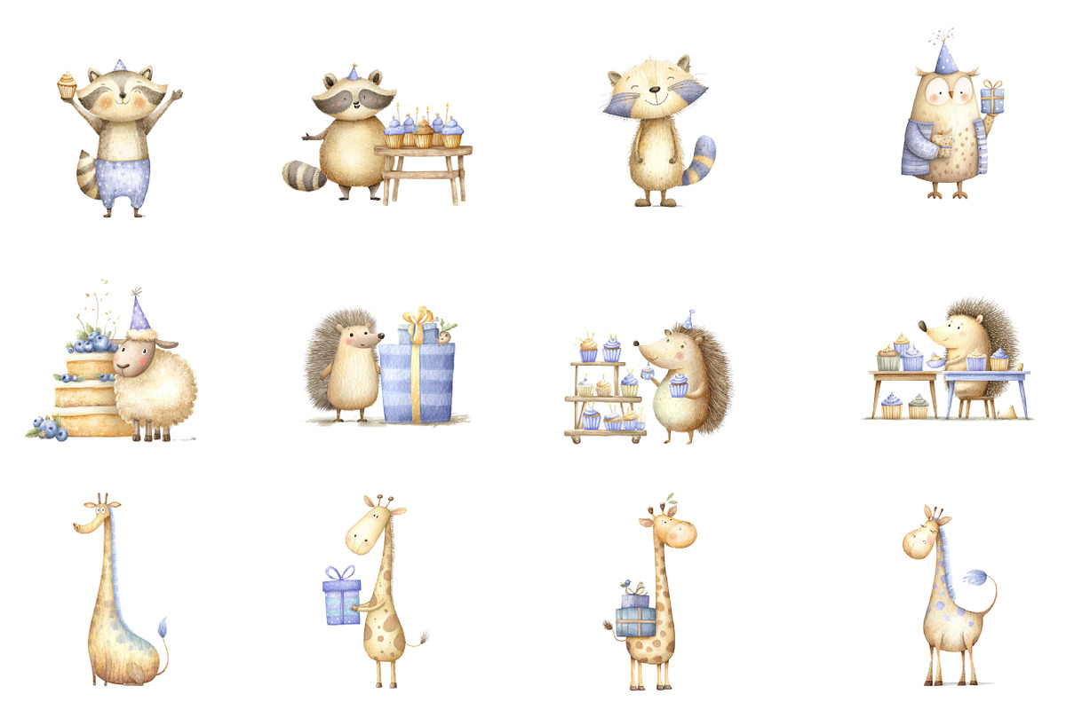 Yummy party - whimsy animal, an Illustration by DreamCafeArt (Photo 5 of 8)