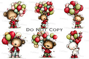 Teddy Bear, Bear With Balloons, an Illustration by Craft Nest (Thumbnail 4 of 9)