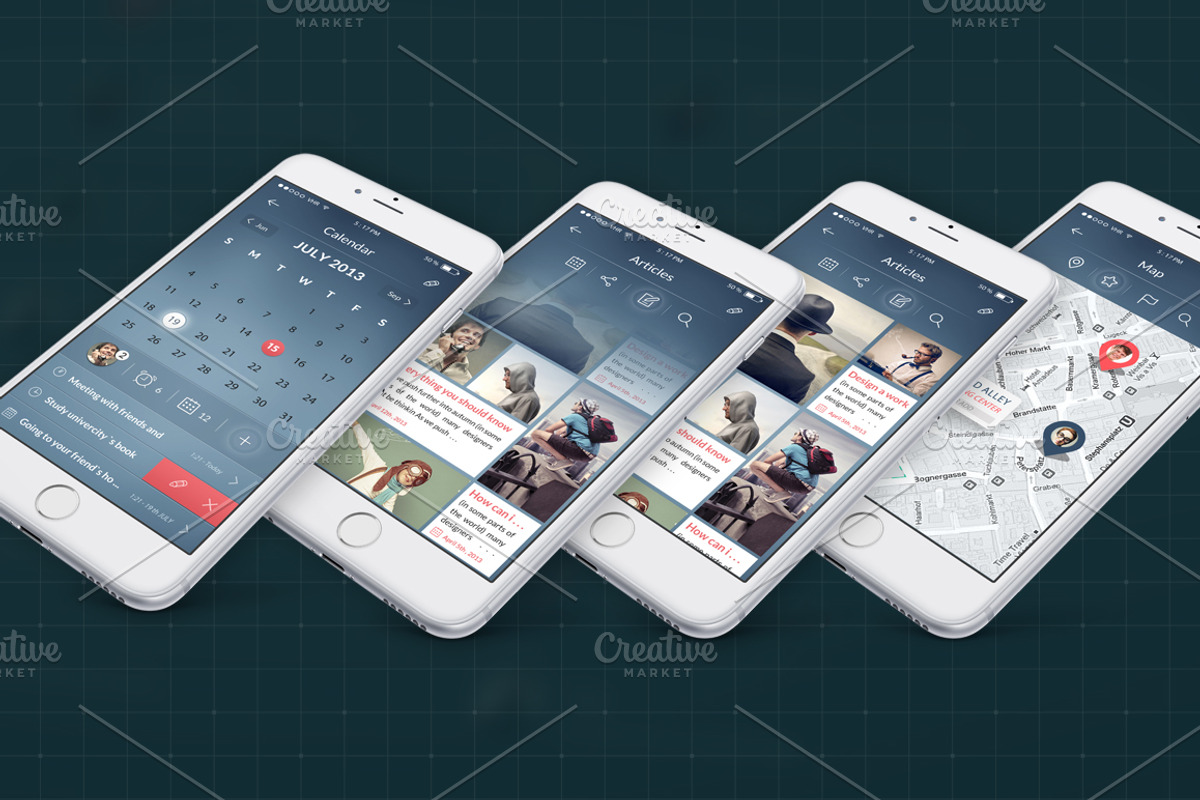 Mobile and Tablet UX UI kit, an UI Kit Template by Alireza Farzad (Photo 11 of 15)