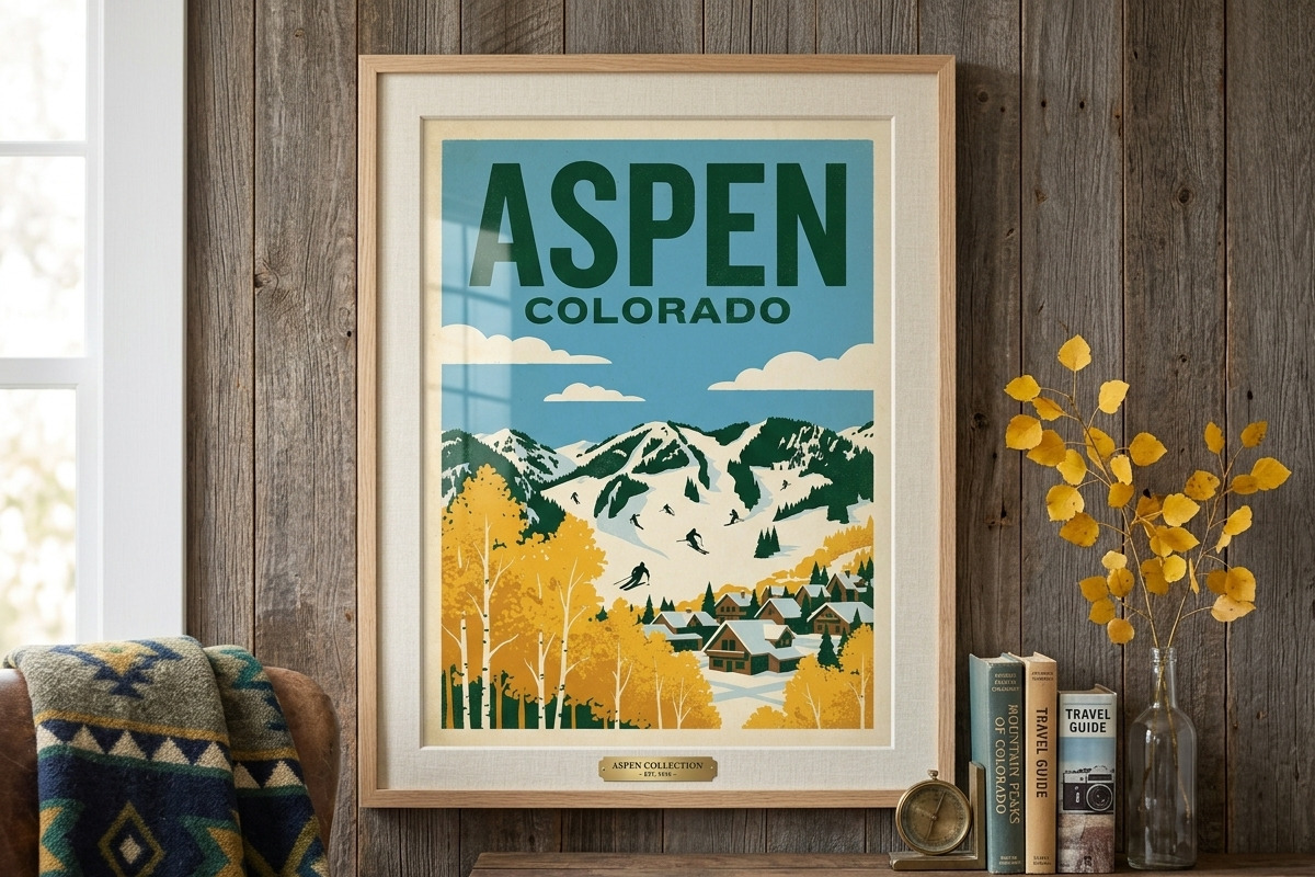 Aspen Colorado Vintage Wall Art, an Object Graphic by Image for Sale (Photo 2 of 3)