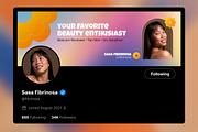 Beauty Enthusiast X Twitter Banner, a Social Media Template by FIBRINOSÄ (Thumbnail 1 of 4)