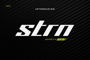 Strn-Sharp Edgy Sports Font