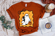 Halloween Ghost Cat Hand-Drawn Frame, an Illustration by CreationArt (Thumbnail 3 of 5)