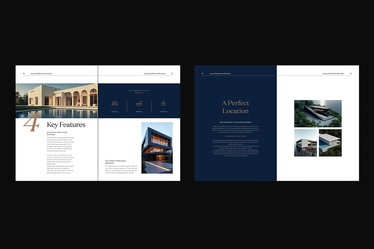 Luxury Real Estate Brochure Template, a Brochure Template by DesignCrest (Photo 5 of 14)