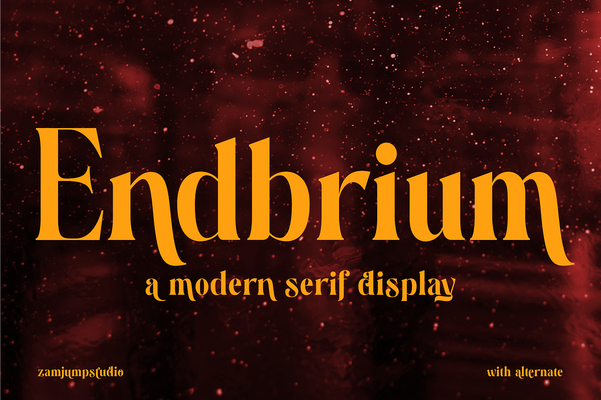 Endbrium - A Modern Serif Display, a Serif Font by zamjumps (Photo 1 of 12)
