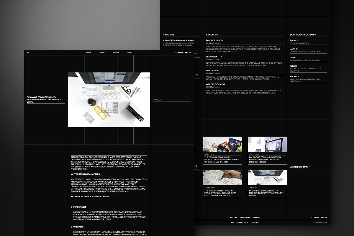 Umbra - Portfolio Framer Template, a Landing Page Template by THdesign (Photo 3 of 3)
