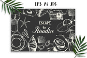 Vector Hand drawn Summer Set., an Illustration by Tabiti (Thumbnail 4 of 9)