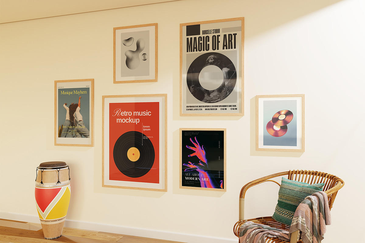 Retro - Frame Mockup Scene, a Product Mockup by Momogi (Photo 2 of 10)