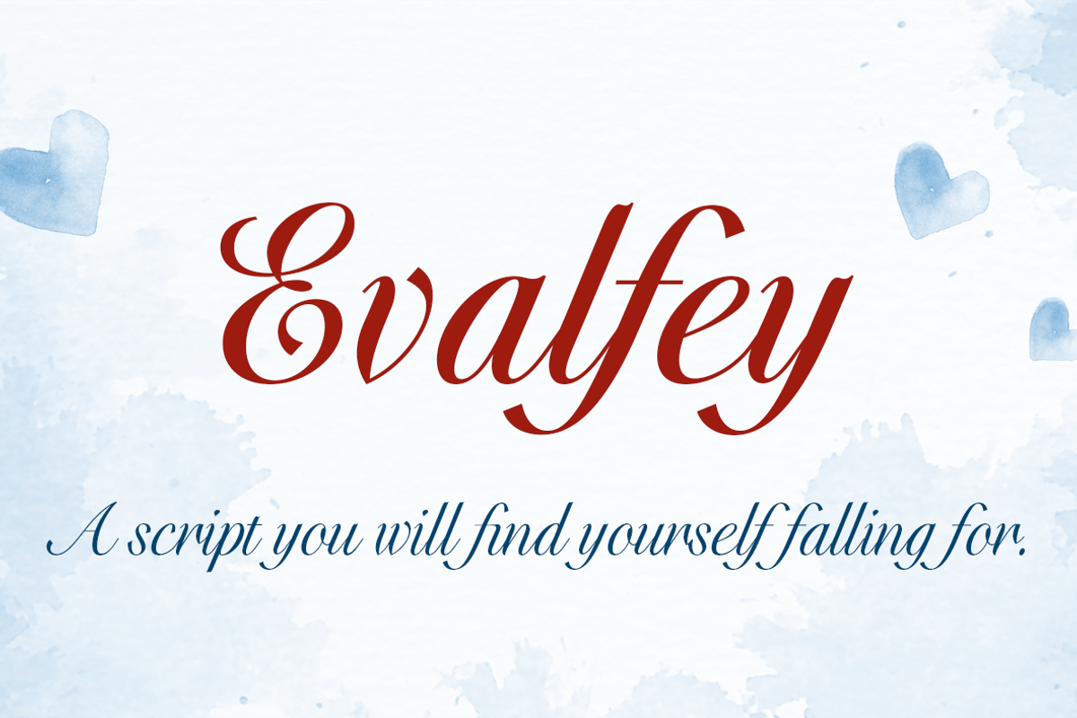 Evalfey, a Script Font by insigne (Photo 1 of 5)