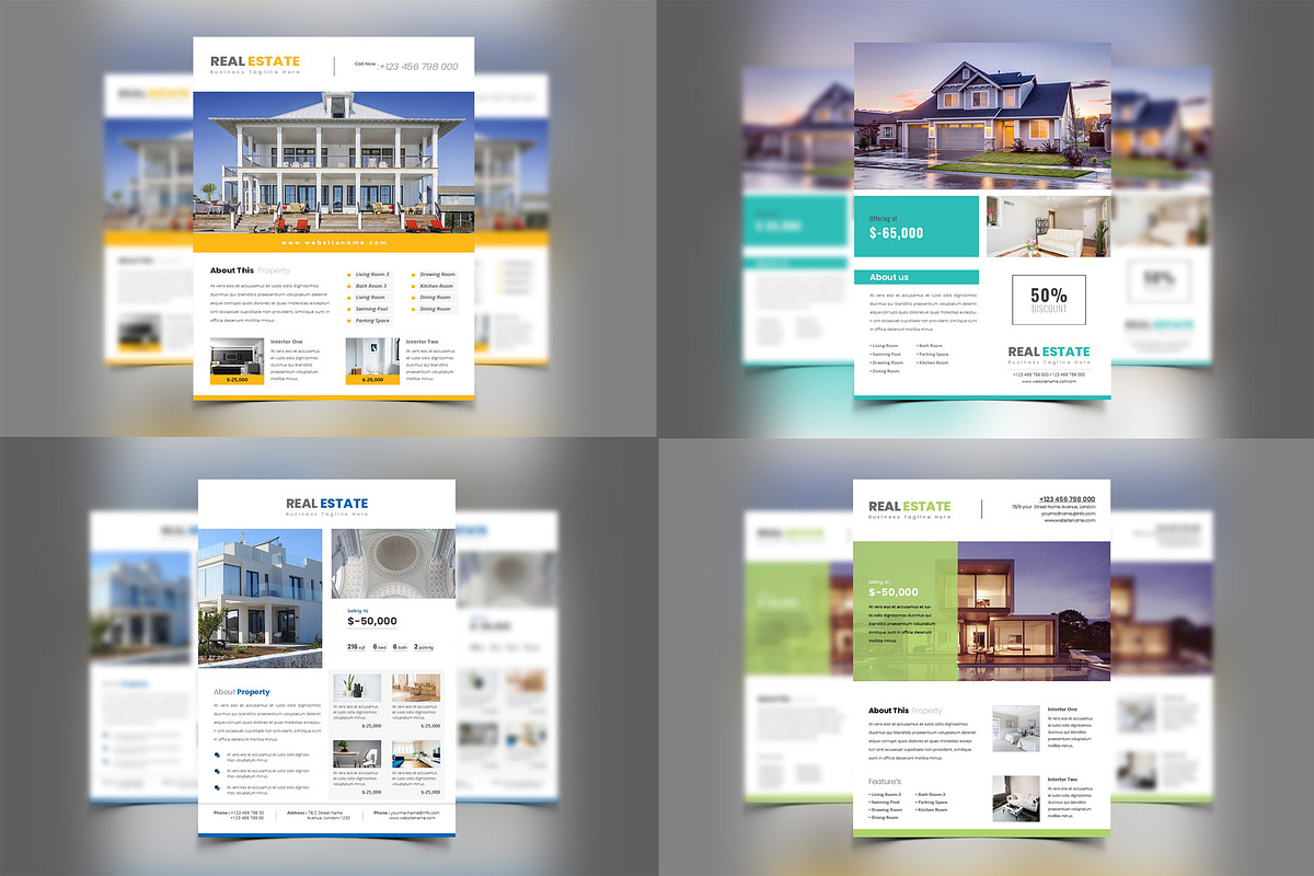 10+ Real Estate Flyers Bundle, a Flyer Template by ZAAS (Photo 2 of 4)