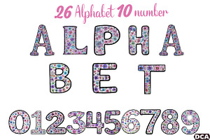Watercolor Alphabet And Letter Clipa, an Illustration by DreamCafeArt