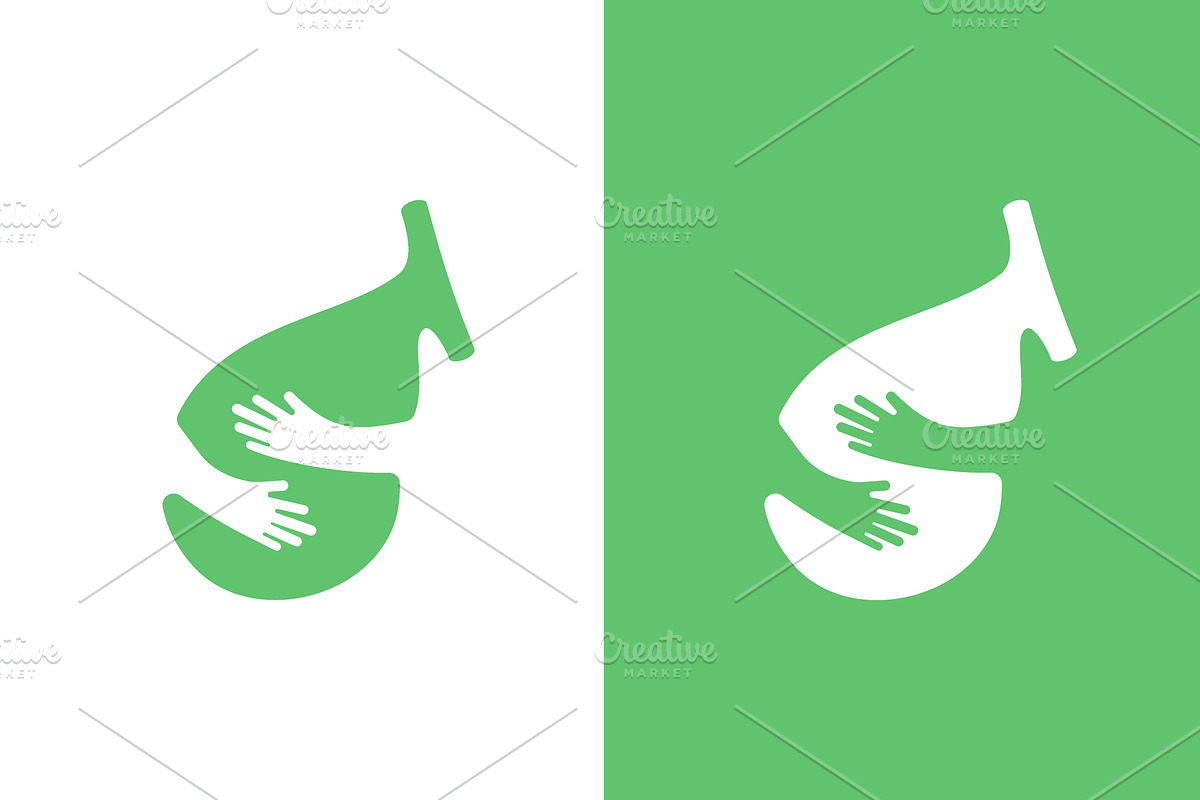 Gallbladder and hands logo, an Object Illustration by GraphiShop