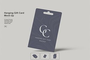 Hanging Gift Card Mockup