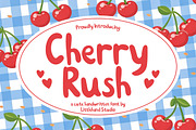 Cherry Rush Cute Handwriting, a Handwritten Font by Littlehand (Thumbnail 1 of 10)