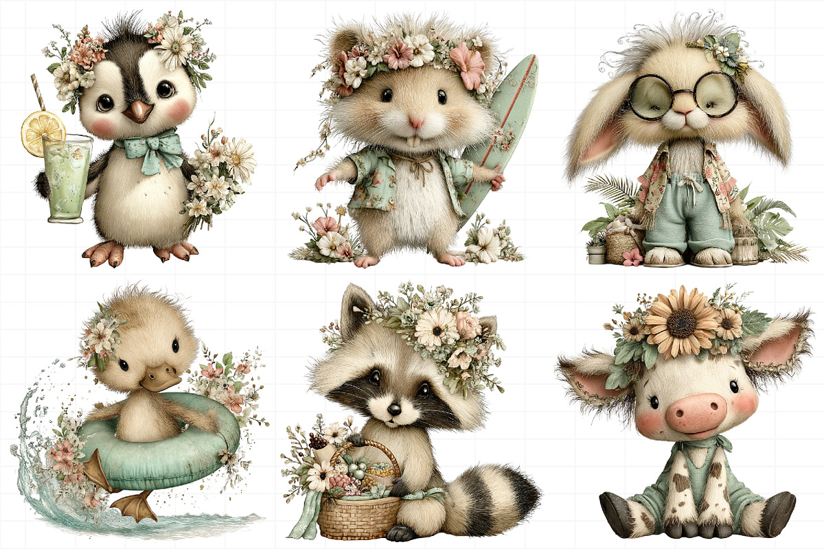 Whimsical Summer Animal Clipart Bund, an Illustration by Daily.Designs (Photo 7 of 7)