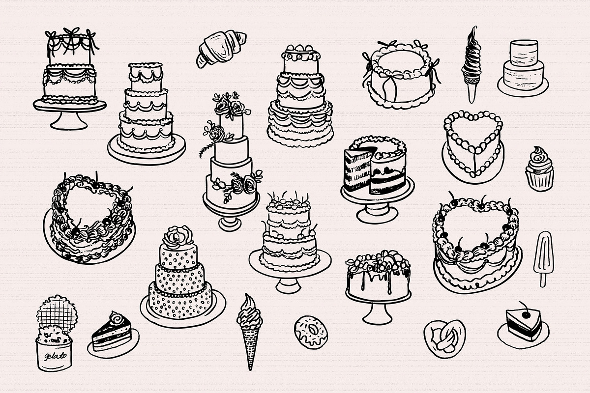 Whimsy Party hand-drawn vector, an Object Graphic by SunnyAfternoons (Photo 11 of 26)