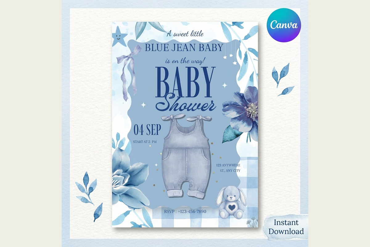 Baby Shower Invitation Template, an Invitation Template by FakhiiDesigns (Photo 3 of 4)