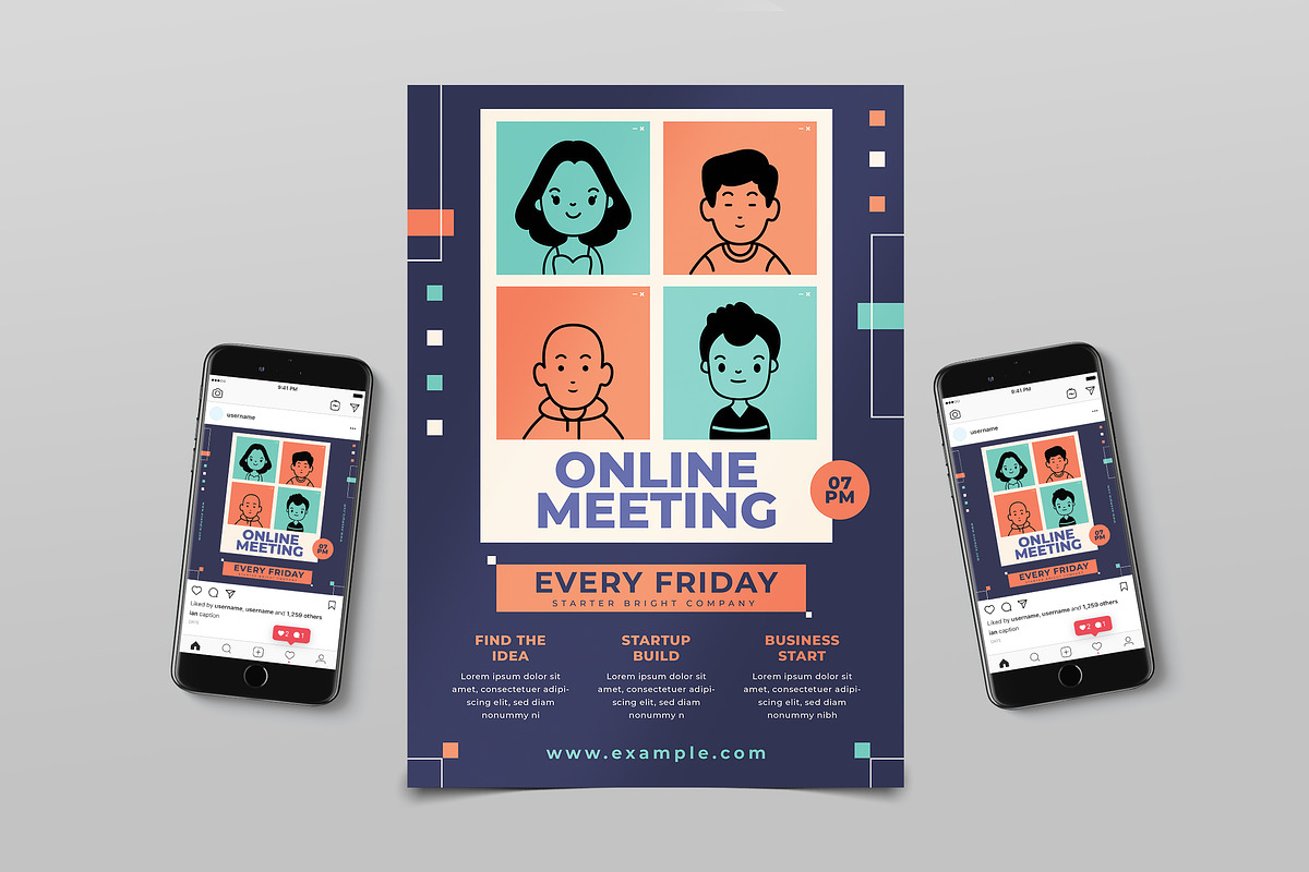 Online Meeting Flyers, a Flyer Template by Tokosatsu (Photo 4 of 4)