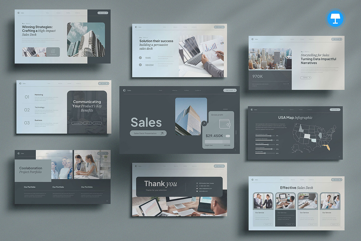 Sales Deck Keynote, a Presentation Template by Pixslides (Photo 1 of 4)