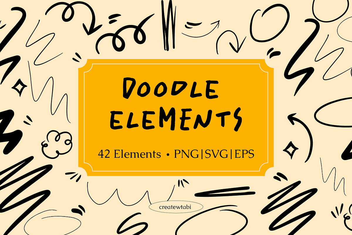 Doodle Elements & Scribble Lines, an Object Graphic by Create with Tabi (Photo 1 of 7)