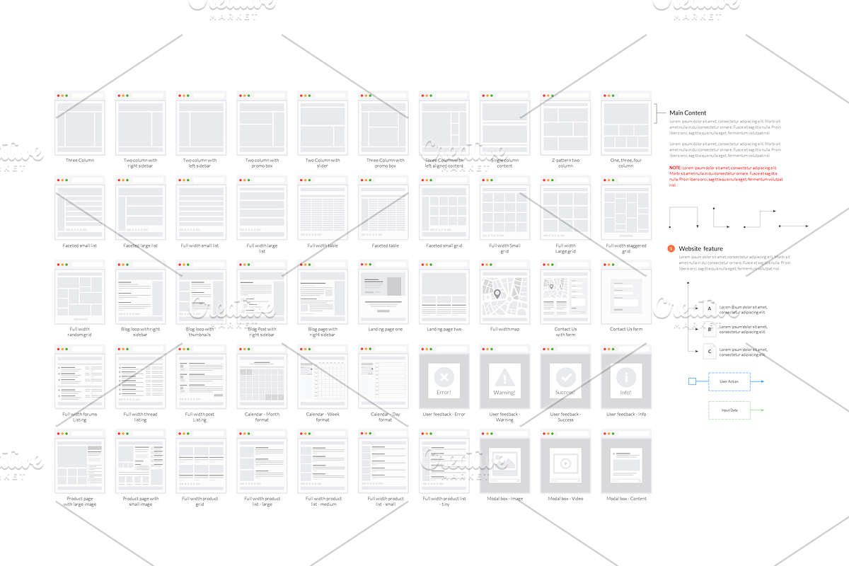 Tiles for Wireframes & Flowcharts V1, a Mockup by firetuts (Photo 4 of 4)