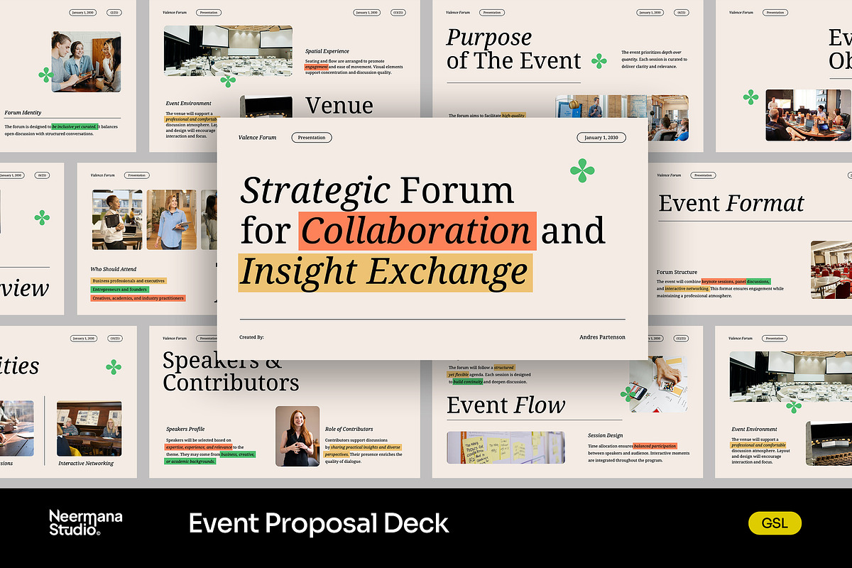 VALENCE | Event Proposal GoogleSlide, a Presentation Template by Neermana (Photo 1 of 4)
